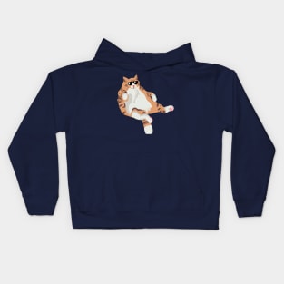 Chonky Cat is Just Vibing Kids Hoodie